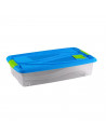 Baúl de plástico nº12  transparente de 16,6 x75,x 45,2 cm,con capacidad para 42,5 litros. Caja con tapa para organización del ho
