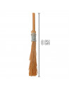 Tradineur - Pack de 2 escobas para decoraciones de belén - Altura aprox.: 6 cm - Fabricado en Madera - Artículo para decoración