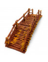 Tradineur - Puente de troncos para Belén, resina, adorno para nacimiento, portal, pesebre, Navidad, decoración tradicional, fabr