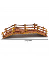Tradineur - Puente de troncos para Belén, resina, adorno para nacimiento, portal, pesebre, Navidad, decoración tradicional, fabr