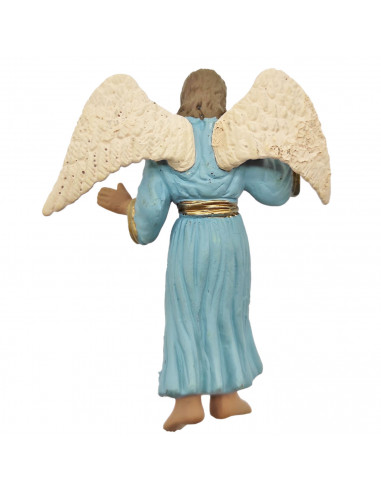 Tradineur - Figura de ángel para Belén, durexina, adorno para nacimiento, portal, pesebre, Navidad, decoración tradicional, fabr