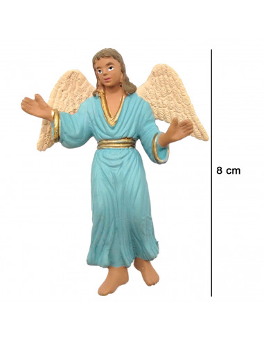 Tradineur - Figura de ángel para Belén, durexina, adorno para nacimiento, portal, pesebre, Navidad, decoración tradicional, fabr