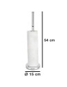 Tradineur - Portarrollos plegable de pie para papel higiénico, Forma L, acero inoxidable, válido para varios rollos, sencillo, m