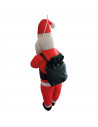 Tradineur - Muñeco de Papa Noel bajando en cuerda para Navidad - Fabricado en Poliéster y algodón - Artículo para decoración nav