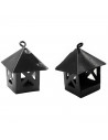 Tradineur - Pack de 2 faroles para Belén, metal, adornos para nacimiento, pesebre, Navidad, decoración tradicional, fabricado en