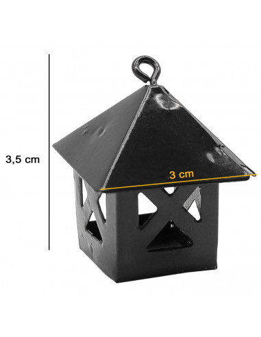 Tradineur - Pack de 2 faroles para Belén, metal, adornos para nacimiento, pesebre, Navidad, decoración tradicional, fabricado en