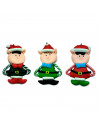 Tradineur - Pack de 3 Elfos colgantes navideños - Fabricado en Plástico - Artículo para decoración de Navidad - 8 cm - Color Ale