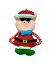 Tradineur - Pack de 3 Elfos colgantes navideños - Fabricado en Plástico - Artículo para decoración de Navidad - 8 cm - Color Ale