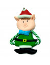 Tradineur - Pack de 3 Elfos colgantes navideños - Fabricado en Plástico - Artículo para decoración de Navidad - 8 cm - Color Ale