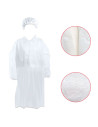 Tradineur - Pack de 2 trajes protectores de trabajo, cierre con botones y gorro, mono desechable de TNT, protección, multiusos,