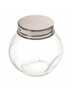 Pack de 12 tarros de cristal con tapa metálica de 180 ml, juego de frascos de vidrio, 7 x 8 x 7 cm