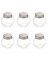 Pack de 12 tarros de cristal con tapa metálica de 180 ml, juego de frascos de vidrio, 7 x 8 x 7 cm