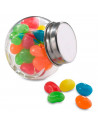 Tradineur - Pack de 3 tarros de cristal con tapa metálica de 450 ml, juego de frascos de vidrio para caramelos, gominolas, condi