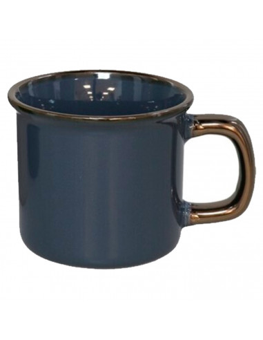Tradineur - Pack de 4 Tazas Mug Modelo Regina - Fabricado en cerámica - Ideal para café e infusiones - Apta para lavavajillas y