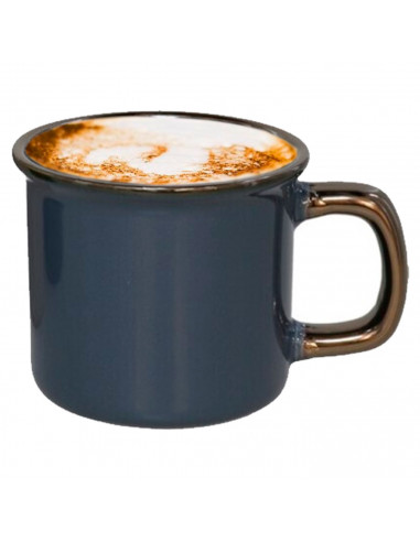 Tradineur - Pack de 4 Tazas Mug Modelo Regina - Fabricado en cerámica - Ideal para café e infusiones - Apta para lavavajillas y