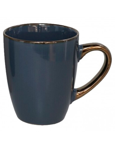 Tradineur - Pack de 4 Tazas Mug Modelo Regina - Fabricado en cerámica - Ideal para café e infusiones - Apta para lavavajillas y