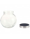 Tradineur - Pack de 3 tarros de cristal con tapa metálica de 450 ml, juego de frascos de vidrio para caramelos, gominolas, condi