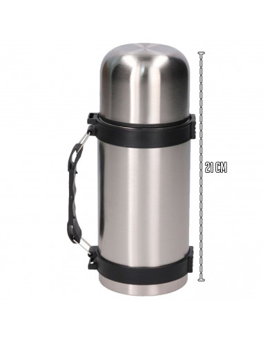 Tradineur - Termo modelo Ray - Fabricado en Acero Inoxidable - Ideal para conservar la temperatura de tus bebidas - 450 ML - 21