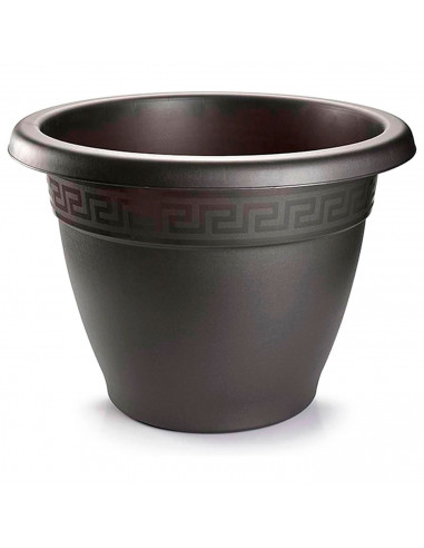 Tradineur - Maceta Redonda "Terracota" - Fabricado en Plástico - Macetero apto para Exterior e Interior del hogar - Ø 40 cm - Co