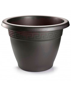 Tradineur - Maceta Redonda "Terracota" - Fabricado en Plástico - Macetero apto para Exterior e Interior del hogar - 20 cm - Colo