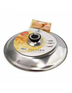 Tradineur - Tapa giratortillas de acero inoxidable, diámetro 30 cm. Plato volteatortillas ideal para darle la vuelta a la  torti