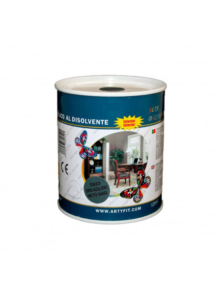 Paintusa -  Bote de pintura esmaltada gris azulado S823 125 ml, válido para multitud de superficies de interior y exterior. Esma