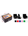 Tradineur - Caja de caudales con cerradura, metal y plástico, incluye 2 llaves, recipiente seguro para dinero, joyas - 15 x 12 x