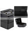 Tradineur - Caja de caudales con cerradura, metal y plástico, incluye 2 llaves, recipiente seguro para dinero, joyas - 15 x 12 x