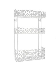 Tradineur - Estantería de baño, metal, 3 niveles, organizador de productos de aseo, higiene, pared, ducha, ligera y resistente (