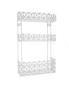 Tradineur - Estantería de baño, metal, 3 niveles, organizador de productos de aseo, higiene, pared, ducha, ligera y resistente (