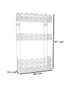 Tradineur - Estantería de baño, metal, 3 niveles, organizador de productos de aseo, higiene, pared, ducha, ligera y resistente (