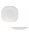 Tradineur - Pack de 6 platos hondos cuadrados, modelo Boreal, vidrio opal, extra resistentes, vajilla de cocina, aptos para lava