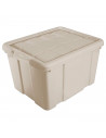 Tradineur - Caja de Almacenamiento con tapa - Fabricado en plástico - Contenedor para almacenar juguetes, Libros, ropa, mantas -