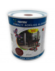 Paintusa - Bote de pintura esmalte rojo carruajes S822, 375 ml, ideal para interior y exterior, 9.5 x 8.5 x 8.5 cm