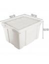 Tradineur - Caja de Almacenamiento con tapa - Fabricado en plástico - Contenedor para almacenar juguetes, Libros, ropa, mantas -