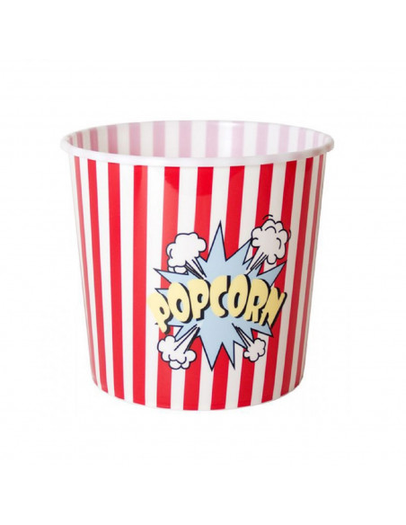 Cubo para palomitas redondo de plástico popcorn cine en casa 24 x 21 cm (diámetro x altura)