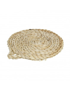 Tradineur - Salvamantel de hoja de maiz redondo 24 cm, grosor 1,5 cm, soporte protector de mesa y encimera  para ollas calientes
