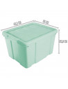 Tradineur - Caja de Almacenamiento con tapa - Fabricado en plástico - Contenedor para almacenar juguetes, Libros, ropa, mantas -