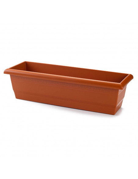 Tradineur - Jardinera Modelo Terracota - PLFT - Fabricado en Plástico - Macetero apto para Exterior e Interior del hogar - 60 cm
