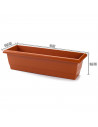 Tradineur - Jardinera Modelo Terracota - PLFT - Fabricado en Plástico - Macetero apto para Exterior e Interior del hogar - 60 cm