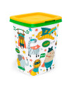 Tradineur - Papelera con diseños Infantiles con tapa - Fabricado en Plástico - Capacidad de 15 Litros - 47 x 28,7 x 26 cm - Dise