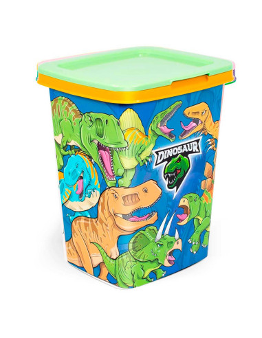 Tradineur - Papelera con diseños Infantiles con tapa - Fabricado en Plástico - Capacidad de 15 Litros - 47 x 28,7 x 26 cm - Dise