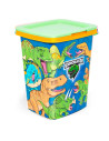 Tradineur - Papelera con diseños Infantiles con tapa - Fabricado en Plástico - Capacidad de 15 Litros - 47 x 28,7 x 26 cm - Dise
