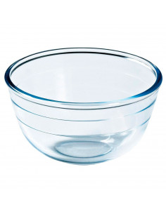 Tradineur - Bol de mezclas de vidrio de borosilicato, extra resistente, cuenco multiusos, cocina, apto para horno y lavavajillas