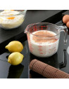 Tradineur - Bol de mezclas de vidrio de borosilicato, extra resistente, cuenco multiusos, cocina, apto para horno y lavavajillas