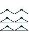 Tradineur - Pack de 2 juegos de 3 Perchas de armario - Fabricado en Madera - Ideal para el Almacenamiento y Organización - 23 x