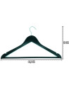 Tradineur - Pack de 2 juegos de 3 Perchas de armario - Fabricado en Madera - Ideal para el Almacenamiento y Organización - 23 x