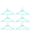 Tradineur - Pack de 2 juegos de 3 Perchas de armario - Fabricado en Madera - Ideal para el Almacenamiento y Organización - 23 x