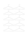 Tradineur - Pack de 2 juegos de 5 Perchas metálicas forrado en plástico de armario - Ideal para el Almacenamiento y Organización
