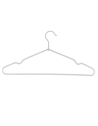 Tradineur - Pack de 2 juegos de 5 Perchas metálicas forrado en plástico de armario - Ideal para el Almacenamiento y Organización
